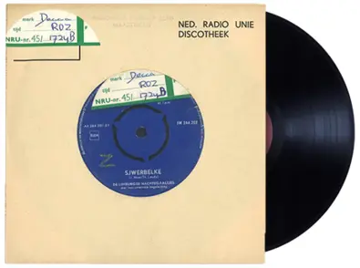 Grammofoonplaat uit de discotheek van de NRU. Grammofoonplaat uit de discotheek van de NRU.