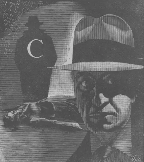 Paul Vlaanderen en het Curzon mysterie. Omslag AVRO Radiobode 1 oktober 1950.