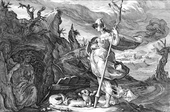 Minerva doet een beroep op Vrouw Jaloezie